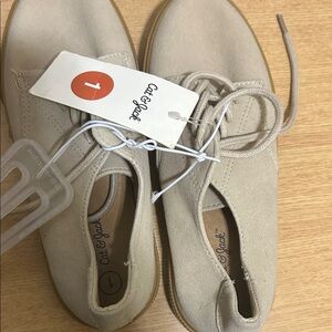 Cat & Jack Women's Tan Lace-Up Loafers